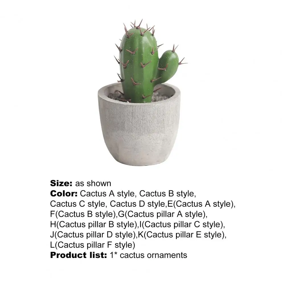 

Nordic Figurine Simulation Plant potted Simple cactus Ball Cactus Garden Decoration Ornaments living Room Home Decor