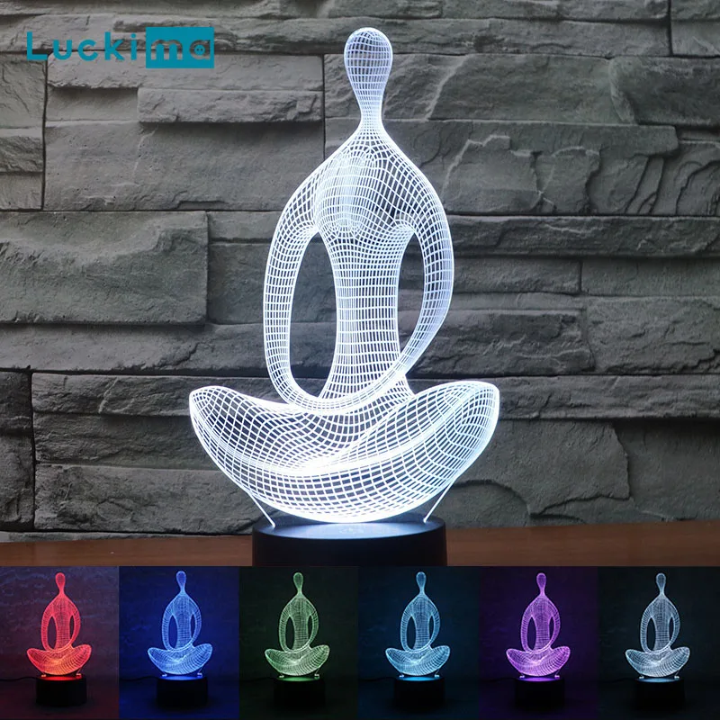 Светодиодный ночсветильник с 3D рисунком креативная Настольная лампа сенсорным