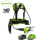 Электрические секаторы GREENWORKS, профессиональные садовые ножницы 40 в с бесщеточным двигателем, литиевый аккумулятор 3,5 мм