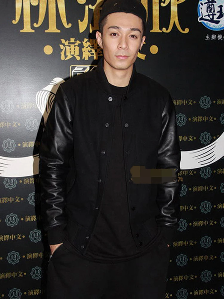 Мужское повседневное пальто из натуральной овечьей кожи с шерстяным кашемиром в