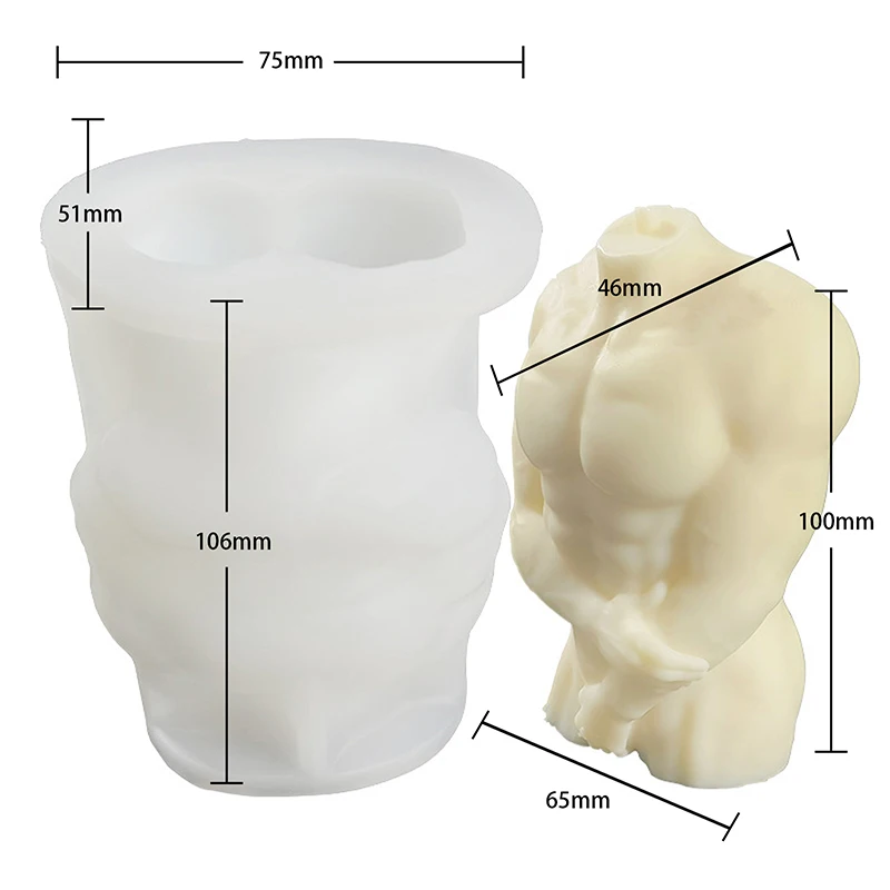 Застенчивый женского тела лампы в форме свечи прессформы 3D арт человеческого