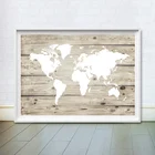 Скандинавская Золотая карта мира, деревянный фон, картина, холст, Классическая живопись, современная настенная печать, гостиная, домашний декор, плакат