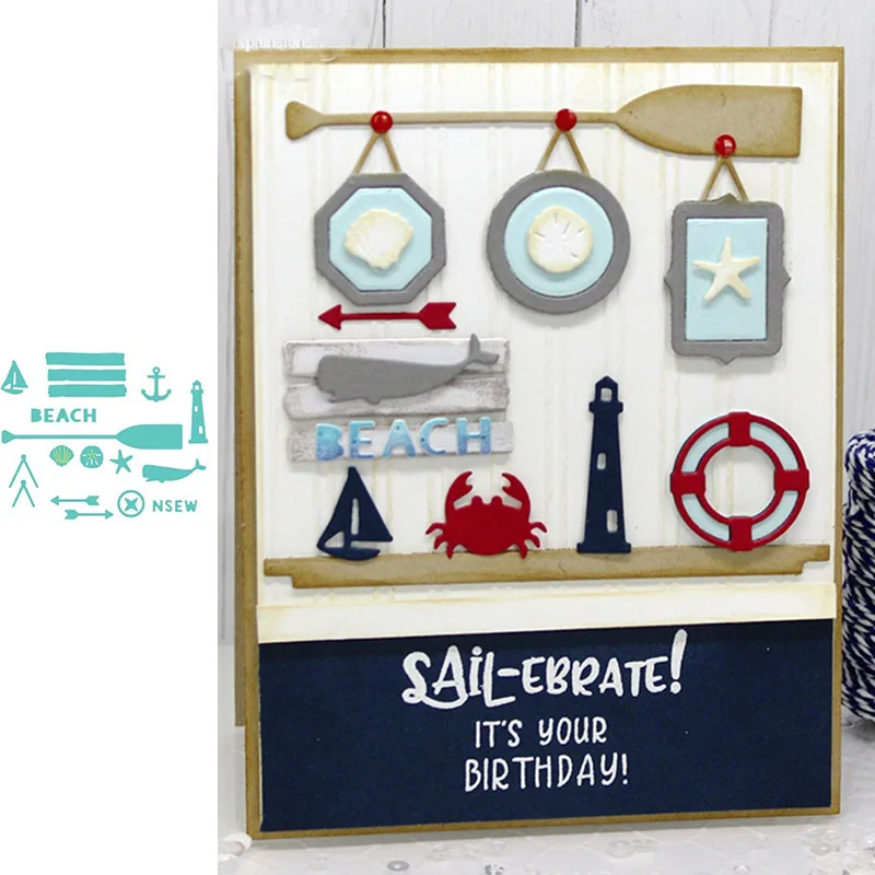 Пляжный дорожный набор для шитья металлические Вырубные штампы альбом