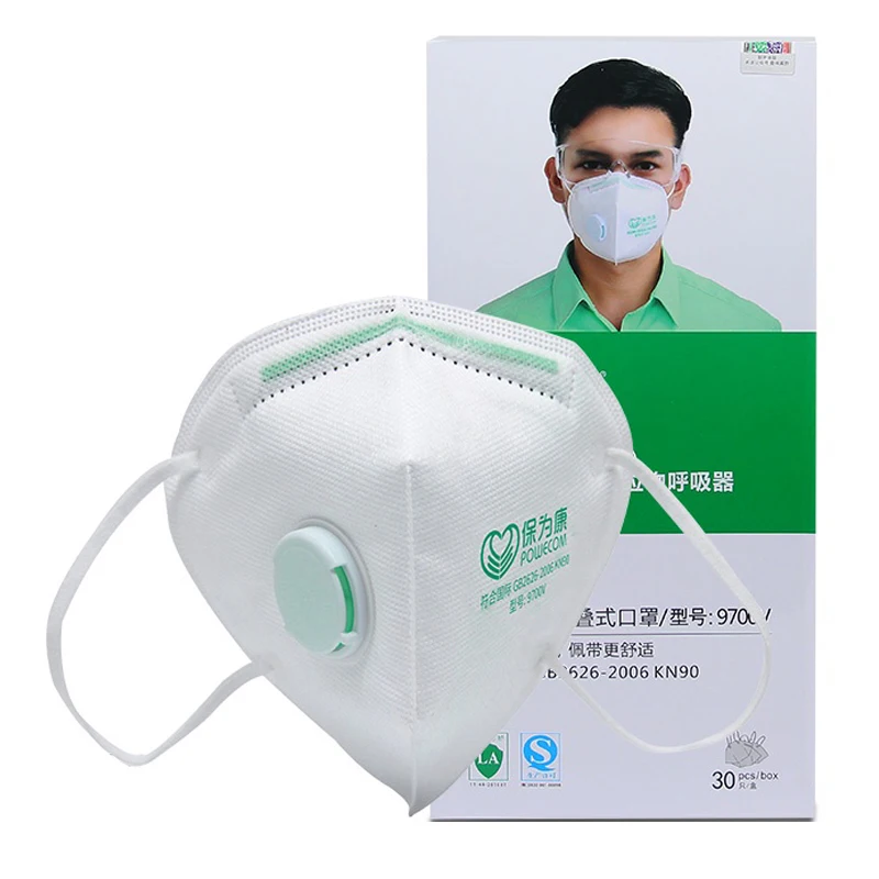 

9700V KN90 Face Mask Breathing Valve Anti-smog PM2.5 Protective Respirators Safety Nonwoven Soft Earloop Healthcare Dust Mask