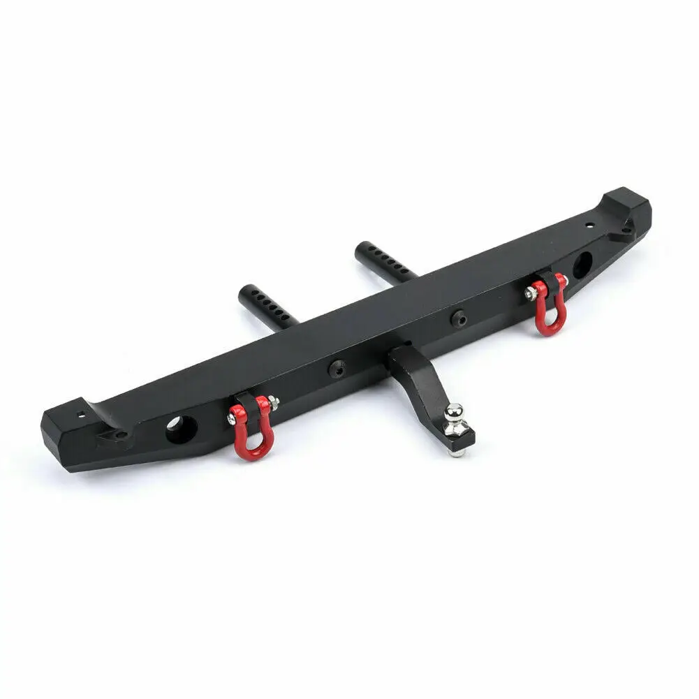 Parachoques trasero de Metal + luz LED para TRX-4 Axial SCX10 II 90046 1:10 RC Crawler Car-1