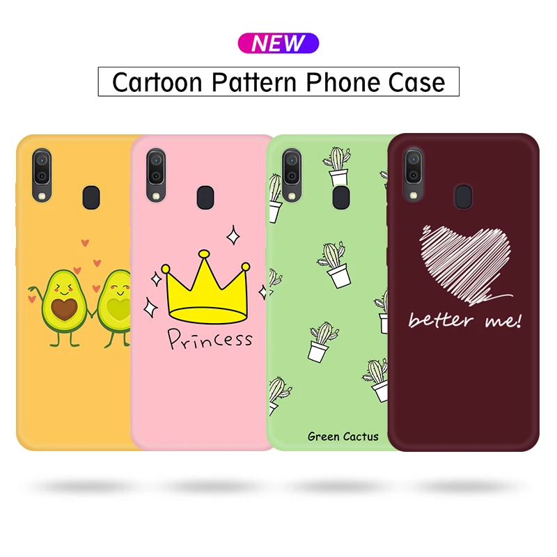 Cute Cat Pattern Phone Case For Samsung Galaxy A70 A60 A50 A40 A30 A20 A10 M40 M30 M20 M10 A7 2018 Silicon TPU Cover |