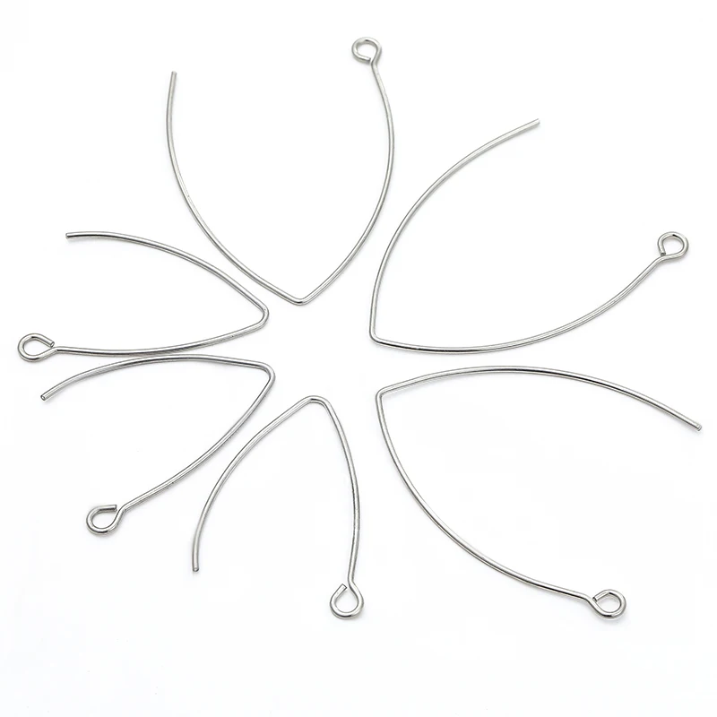 Металлические треугольные серьги Крючки из нержавеющей стали 100 шт./лот для