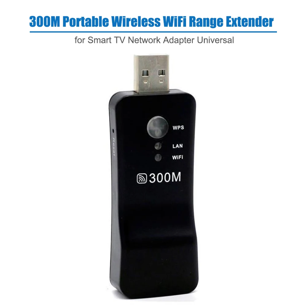 

USB Wifi Adapter Wireless TV Network Repeater WPS 300Mbps RJ-45 Network Cable Signal Amplifier for MAC PC Laptop HDTV