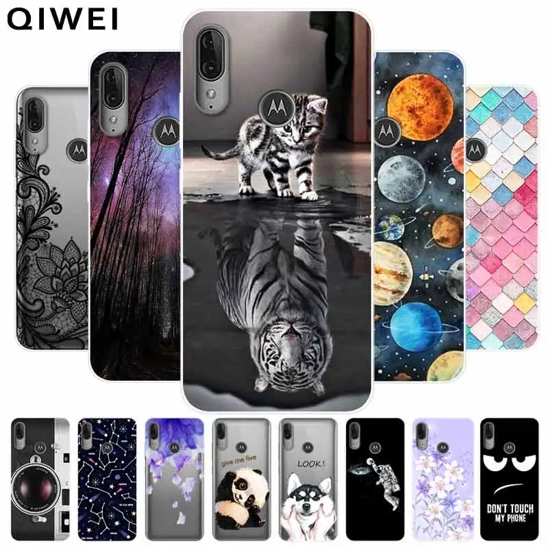 Чехол для Moto E6 Plus чехол с рисунком из мягкого ТПУ силикона милые Чехлы телефона