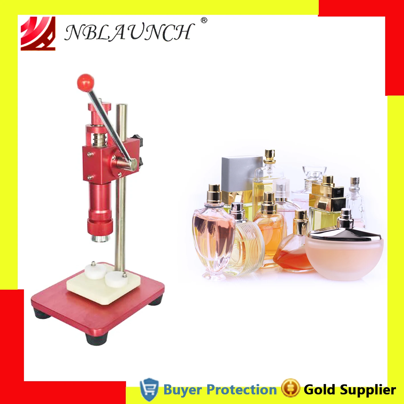 

Manual Perfume Capping Machine Crimping Device Crimper Capper Metal Fragrance Cap Pressing Spray Collar Ring Free Shipping