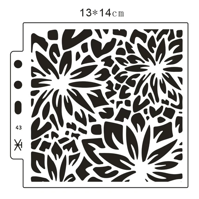 13*14 см цветок шаблон для наклеивания вырезок спрей пластичной прессформы щит