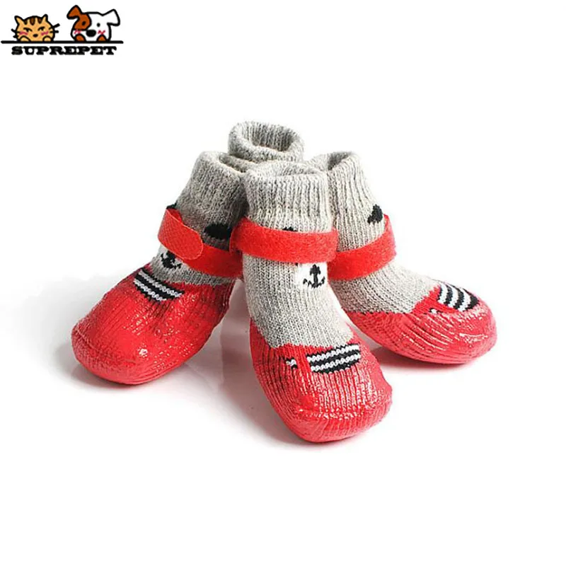 SUPREPET 4 шт./компл. носки для собак с обувью резиновые хлопковые обувь