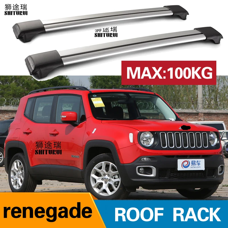 2 шт. рейки на крышу для JEEP renegade 2015 + боковые из алюминиевого сплава поперечные