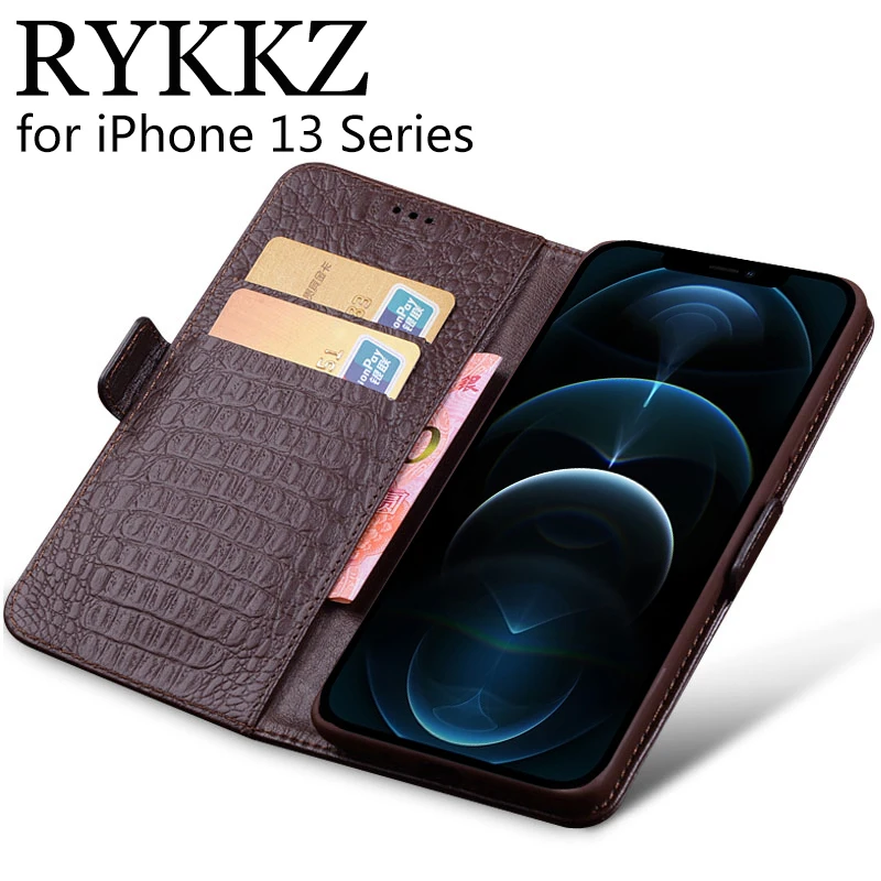 

Чехол-книжка из натуральной кожи для iPhone 13 Mini Pro MaxLuxury