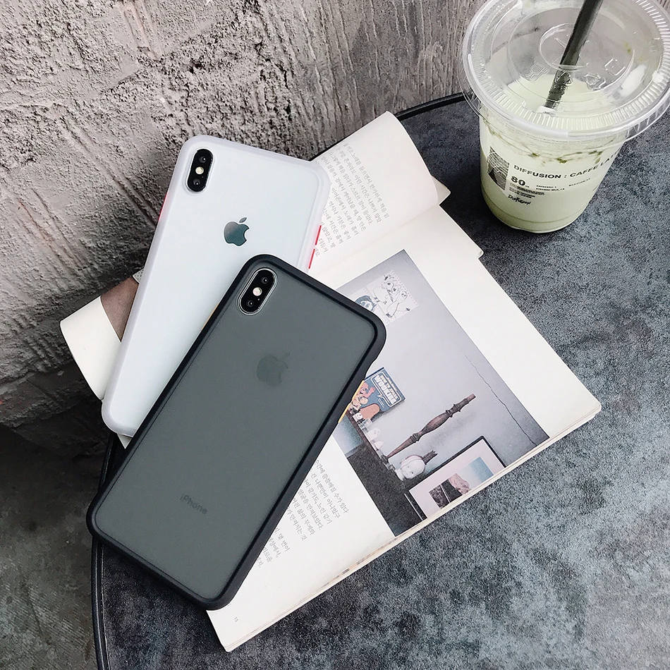 Противоударный силиконовый чехол-бампер для iPhone 11 Pro Xs Max Xr X, прозрачный 360 матовый защитный чехол для iPhone 7 8 Plus, Fundas