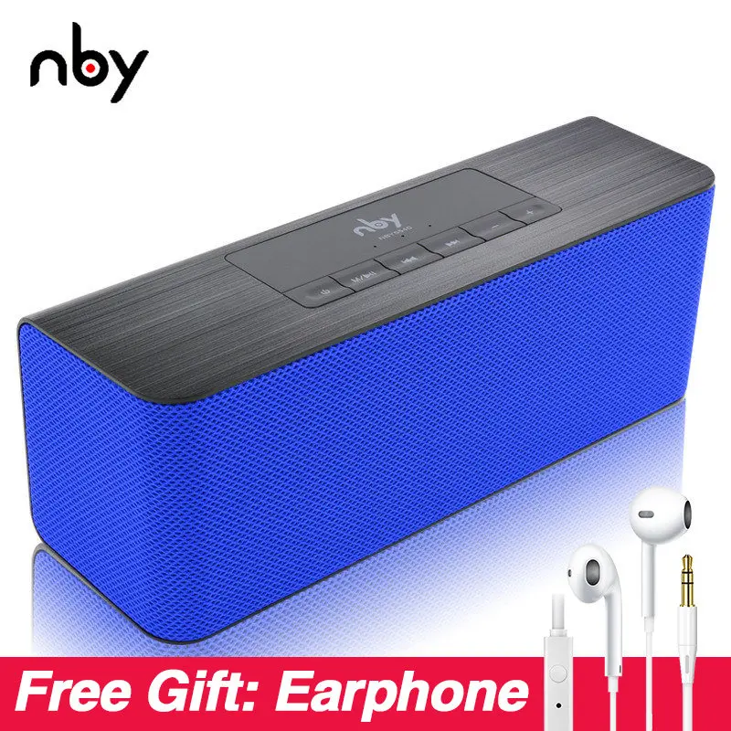 Blue Nby 5540 беспроводной портативный Bluetooth динамик fm-радио сабвуфер громкий динамик 3D стерео Бумбокс компьютер бас двойной динамик s TWS - Цвет: Blue