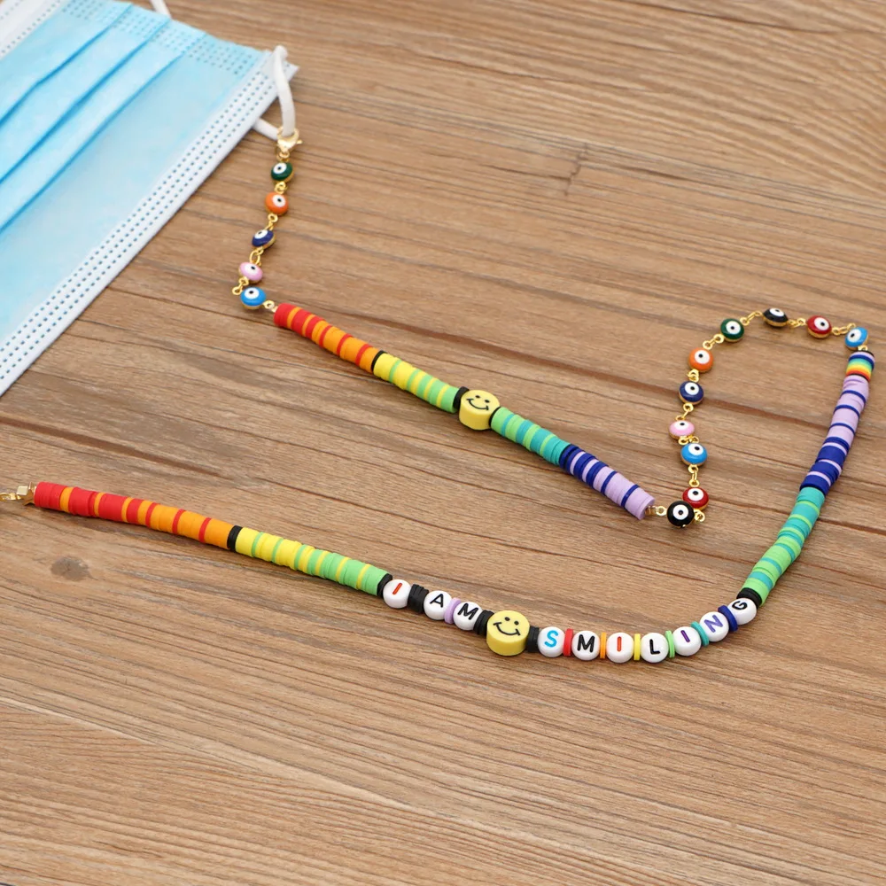 Женское Ожерелье-цепочка для очков AOMU модное нескользящее ожерелье из мягкой