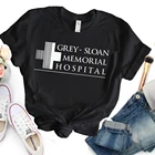 Футболка серая анатомическая женская с надписью, повседневная забавная футболка с надписью для мемориала слобона, больницы, ТВ-шоу, топы Tumblr