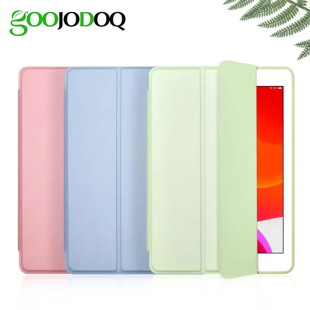 Чехол GOOJODOQ для iPad 10,2, силиконовый мягкий чехол для iPad, чехол 10,2 дюймов с функцией автоматического сна для iPad, чехол 7-го поколения