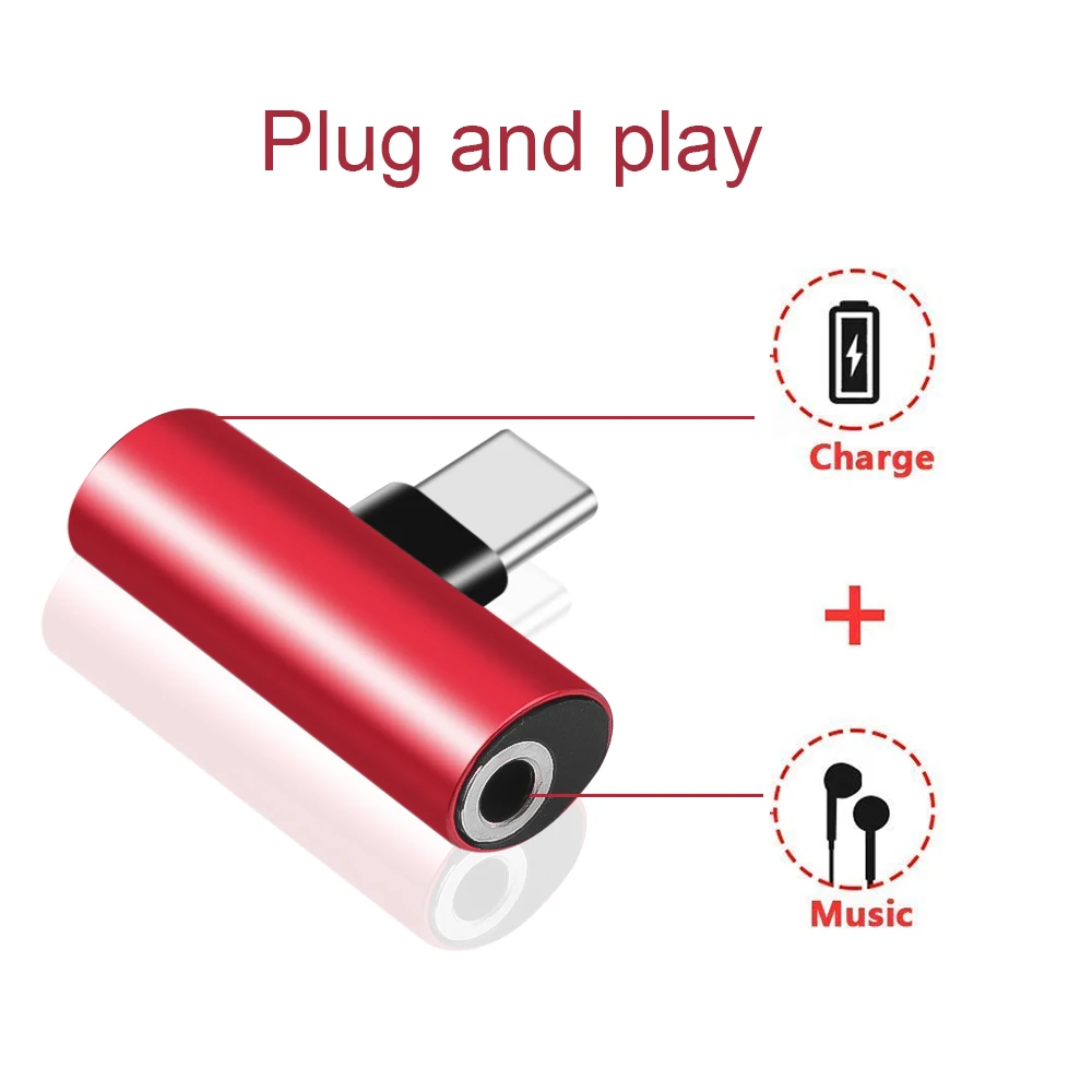 2 в 1 USB Type-C Аудио Адаптер Тип C на 3 5 мм гарнитура разъем для наушников зарядный