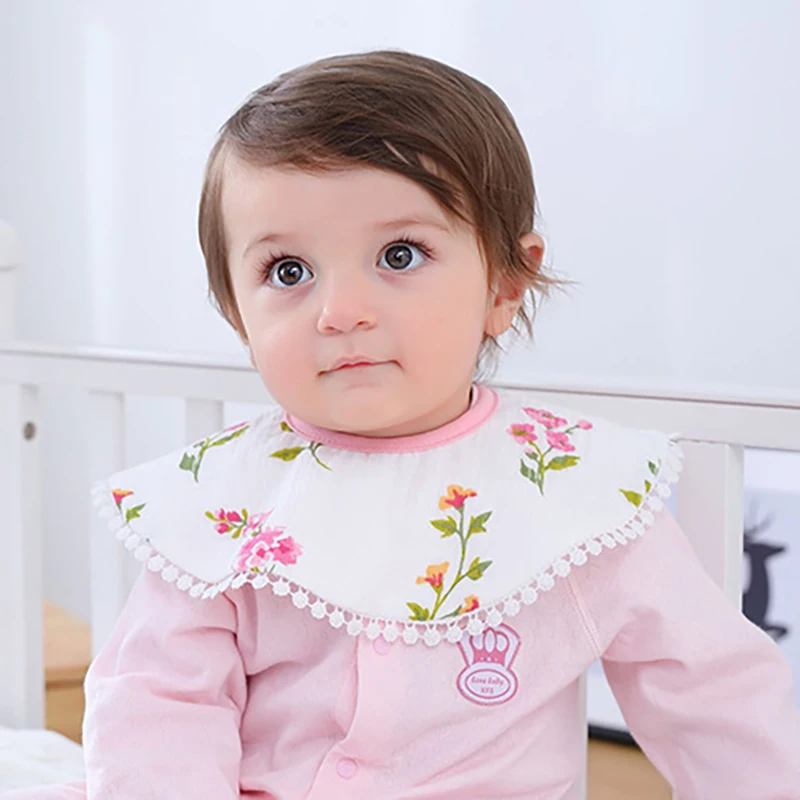 Детские нагрудники кружевные Слюнявчики для новорожденных мягкие YZM006 | Детская