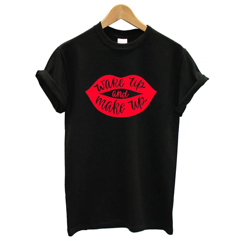

T-shirt wake up and makeup scarlet letter Street
