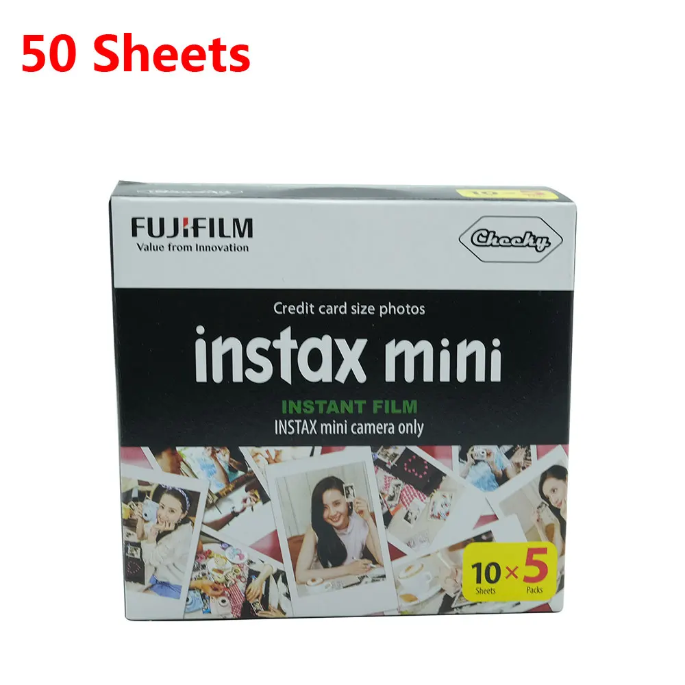 50 Sheets 10-300 листов Fuji Fujifilm instax mini 9 8 пленок белый край пленки для мгновенной мини 9 8 7s 25 50s 9 90 камера Sp-2 фотобумага - Цвет: 50 Sheets