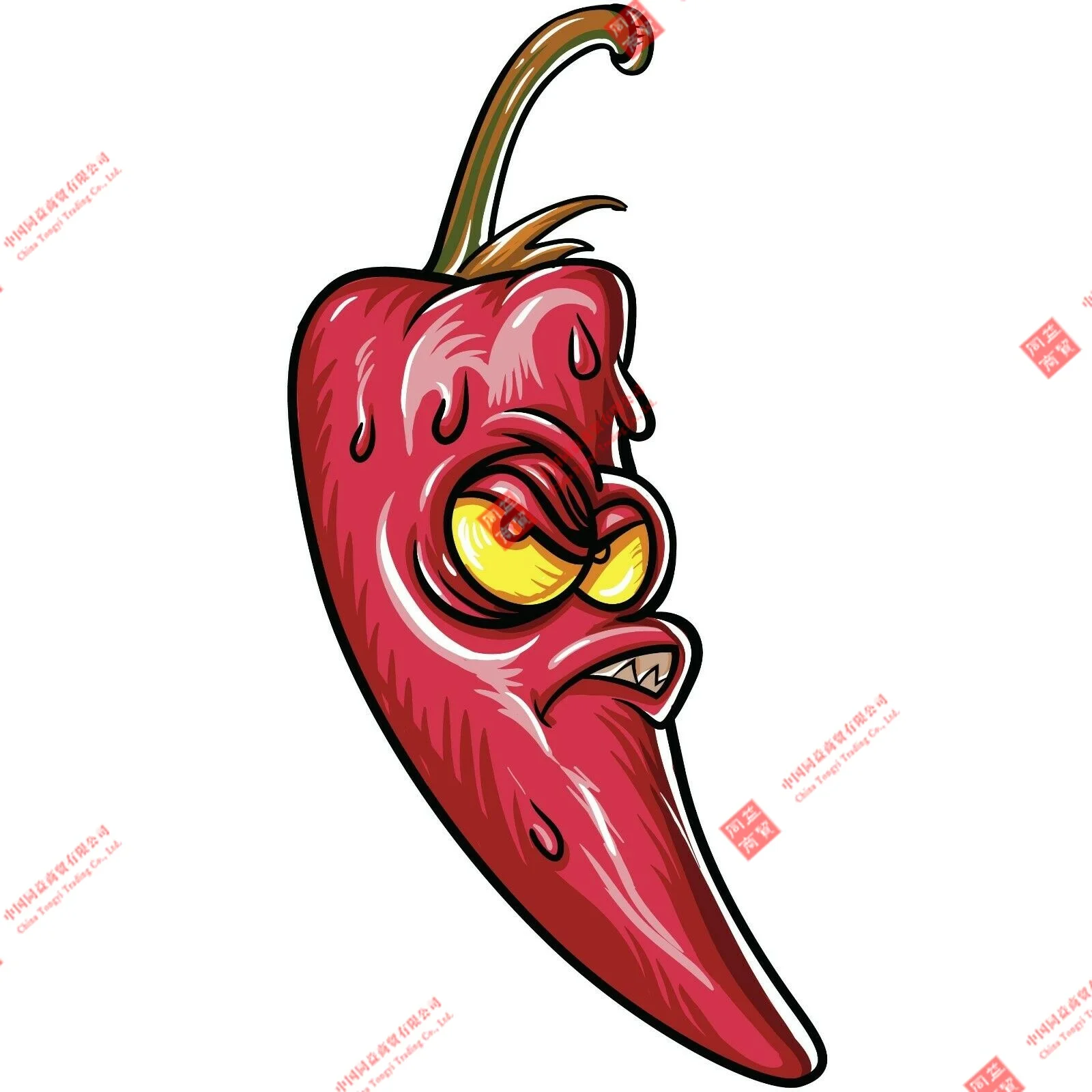 

Lifelike for Chili Pepper Wall Decal Car Window Truck Decor Laptop Angry Sticker LO225 Racing Helmet Stickers