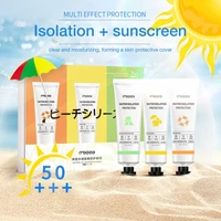 3pcsset summer clear watery isolation cream moisturizing waterproof sweatproof matte oil control perfect nude makeup