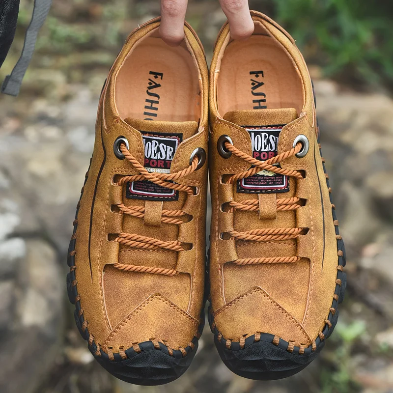 Мужские Кожаные Мокасины повседневные лоферы брендовые весенние модные