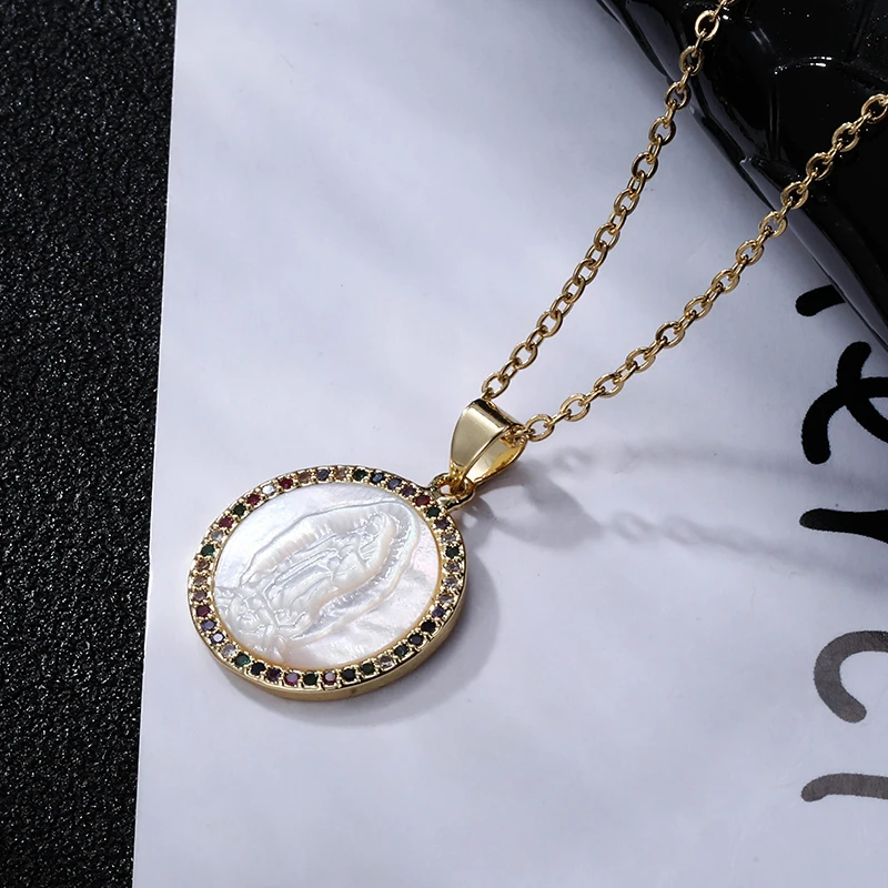 Женское ожерелье с подвеской Дева Мария из нержавеющей стали|Ожерелья подвеской|