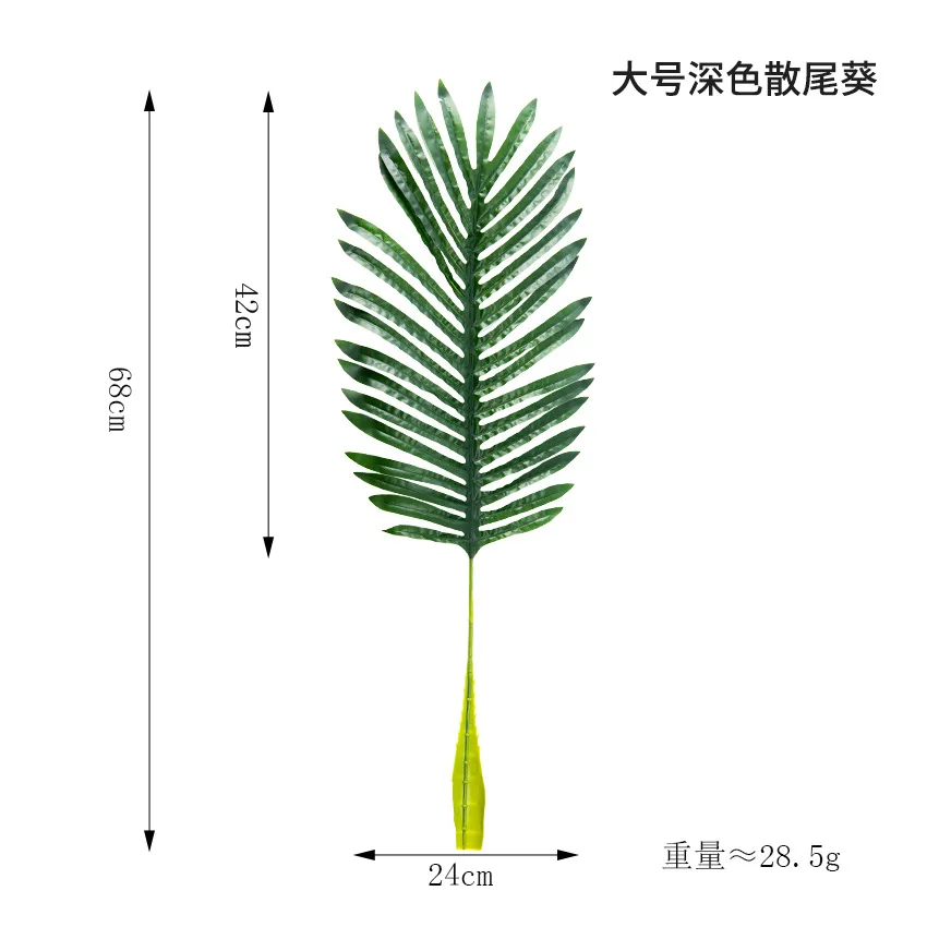 Искусственный тропический Monstera Kwai пальмовое дерево листья домашний сад украшения поддельные растения фотография Фон plante artificielle - Цвет: DarkGreen XiaoSanWei