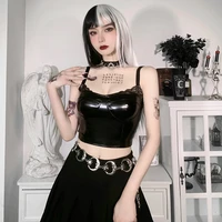 2021 europe and america diablo new slim leng yan royal sister fan sexy lace mosaic leather strap womens wear womens fashion