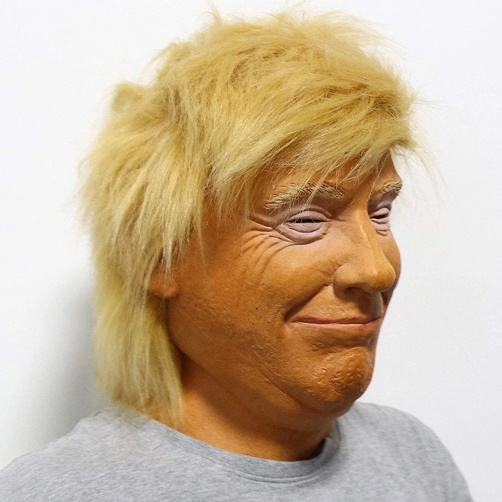 Дональда Трампа латексная маска Хэллоуин Пасхальный костюм вечерние Косплэй