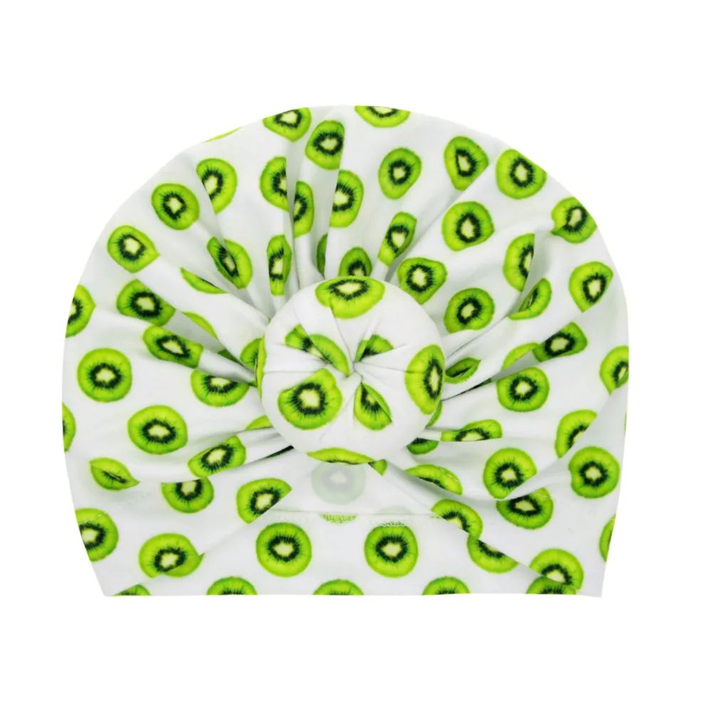 Детские шапки с фруктовым узором для девочек зимняя осенняя хлопковая мягкая