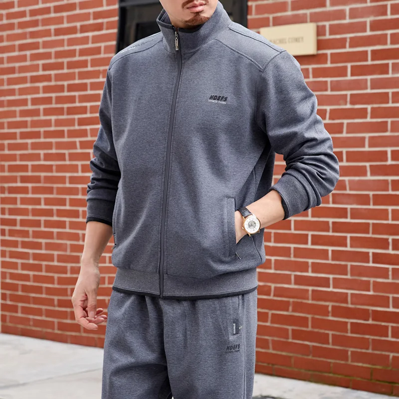 Мужской Хлопковый спортивный костюм новый комплект из 2 предметов размера плюс 8XL