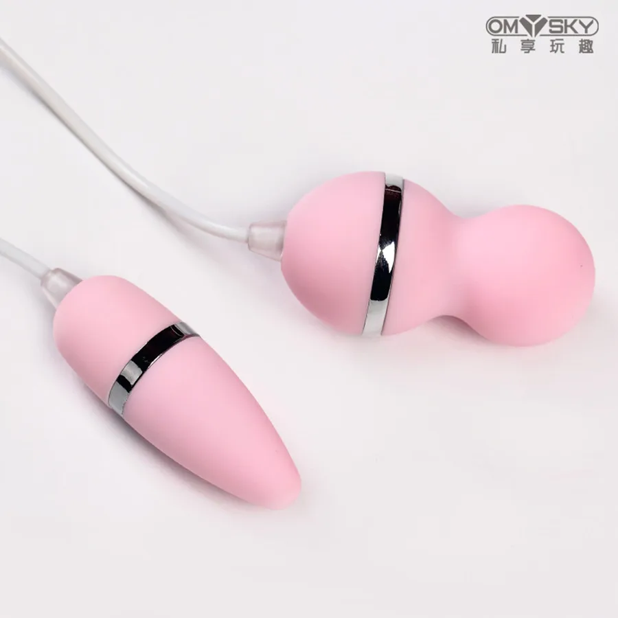 OMYSKY Водонепроницаемый двойной Вибрирующий силиконовый массажер Кегель