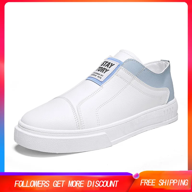 

Men Shoes Fashion Breathable PU Leather Rubber Sole Round Toe Slip On Casual Shoes Travel Walking Shoes Footwear Zapatos Hombre
