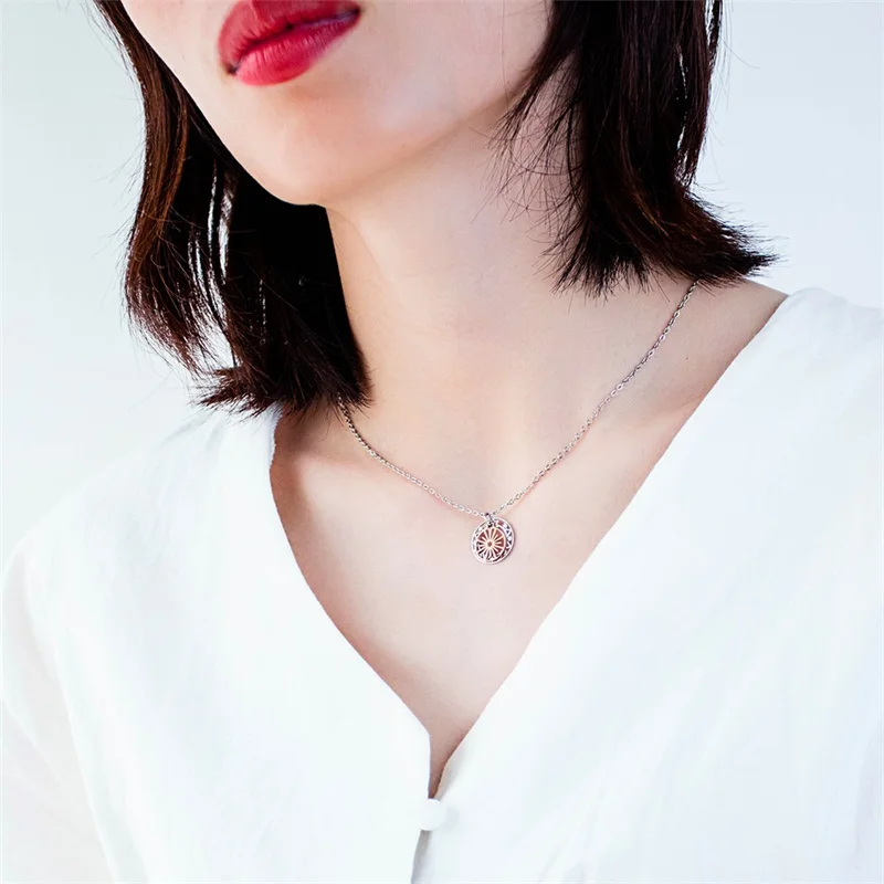 Женское Ожерелье с круглым кулоном V.YA из нержавеющей стали | Украшения и