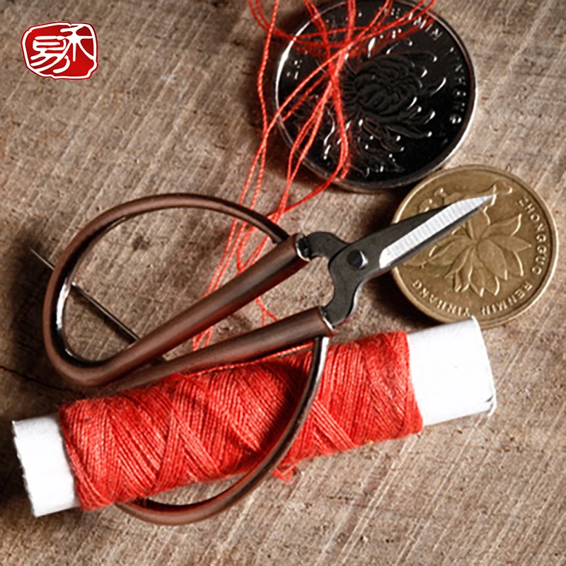 

HEYI Scissors Household Thread Head Scissors Sewing Scissors DIY Customized Scissors Carving Pattern Retro Scissors GYJ-MM-J