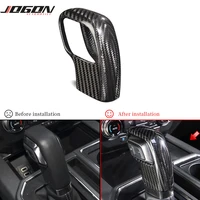 at real carbon fiber inner gear shift knob sticker cover for ford f 150 f150 raptor pickup 2015 2020 car accessories