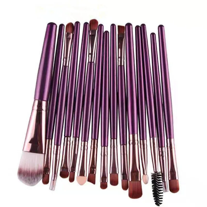 

Profession 15 Pcs Makeup Brushes Set Eyebrow Eyeliner Holder Foundation Professional Muti-shapes Brush Powder Blush