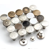 metal buttons nail free jeans retractable adjustable studs waist button for crafts clothing crafts garment diy 20pcs