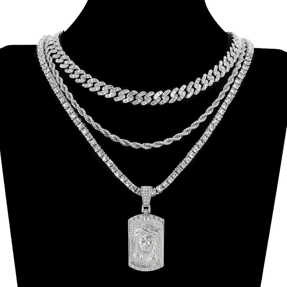 Модное индийское искусственное колье с кубинской идентификацией в стиле хип-хоп