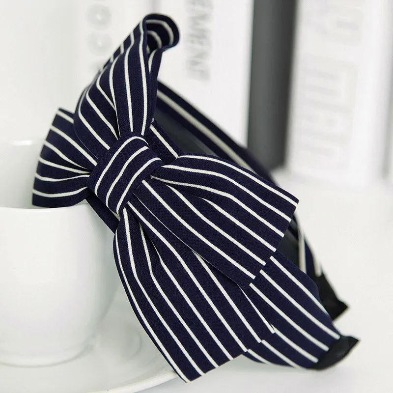 Dot Bowknot Headband for Women Fabric Broadside Hairbands Toothed AntiSlip Slolid Hair Hoop Fashion Accessories Hot Sale |