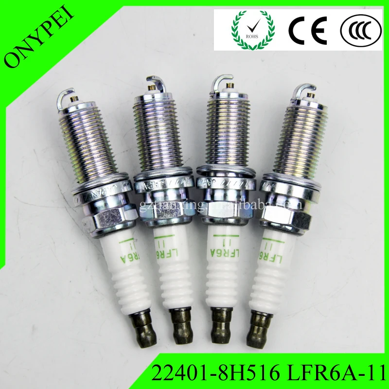 4x 22401 8H516 LFR6A 11 Свеча зажигания для Yamaha F115 F225 F250 F300 Nissan Almera Primera 224018H516 LFR6A11 11|Свечи и