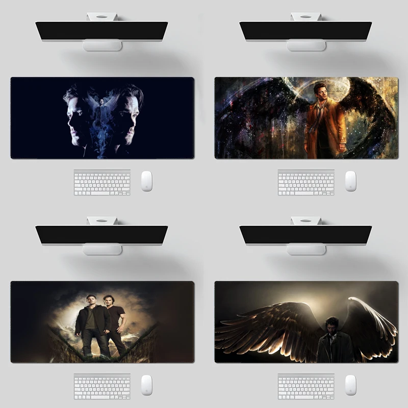 

Супернатуральный большой коврик для мыши для ТВ-шоу, игровой коврик для мыши XL с резиновым фиксирующим краем, Настольный коврик для ноутбук...