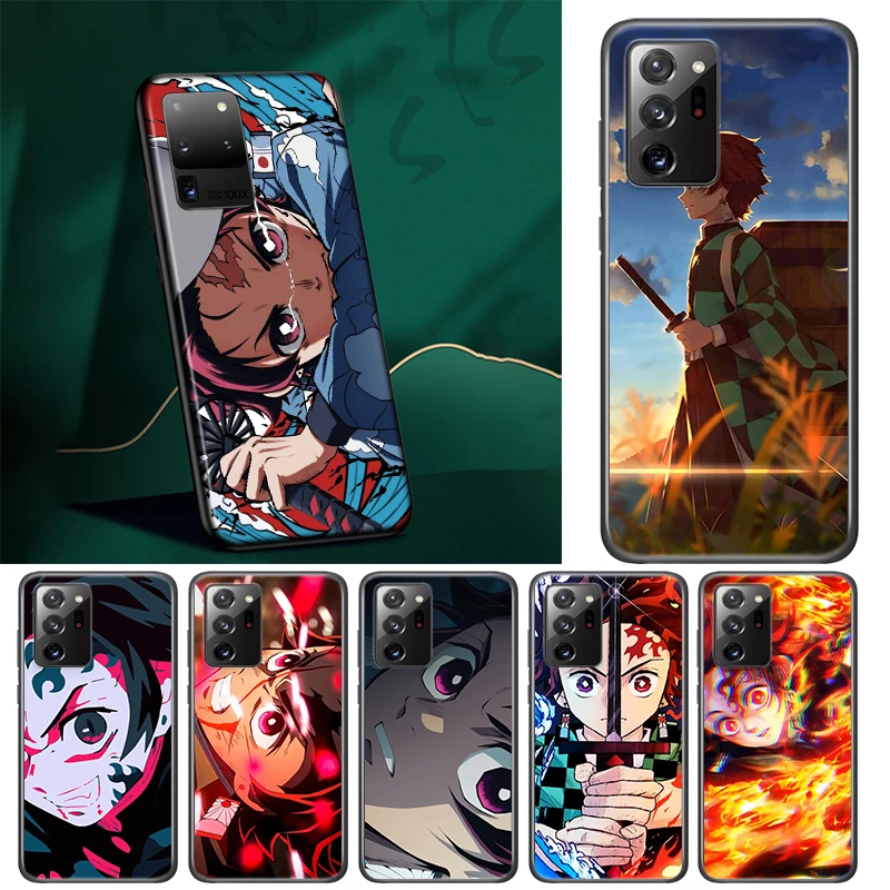 

Anime Demon Slayer Kamado Silicone Cover Black Phone Case For Samsung A91 A81 A71 A51 5G UW A41 A31 A21S A21 A11 A03 A01 Core