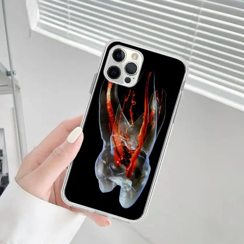 Чехол для телефона с рисунком зуба дантиста iPhone 13 12 mini 11 pro Xs max Xr X 8 7 6 6s Plus - купить