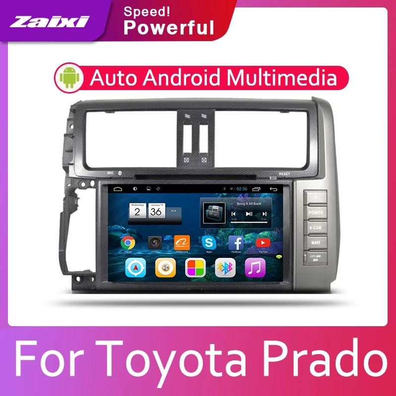 Автомобильный мультимедийный проигрыватель с радио и GPS 2din Android для Toyota Prado 150 2010